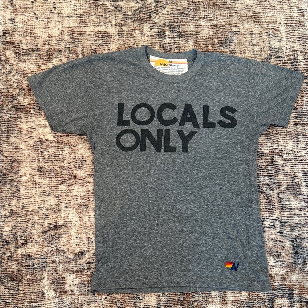 Aviator Nation Locals Only Gray T-Shirt